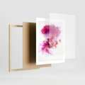 Plakat w ramie 40x50 - Kwiaty abstrakcji - abstrakcja, kwiaty - rama drewno