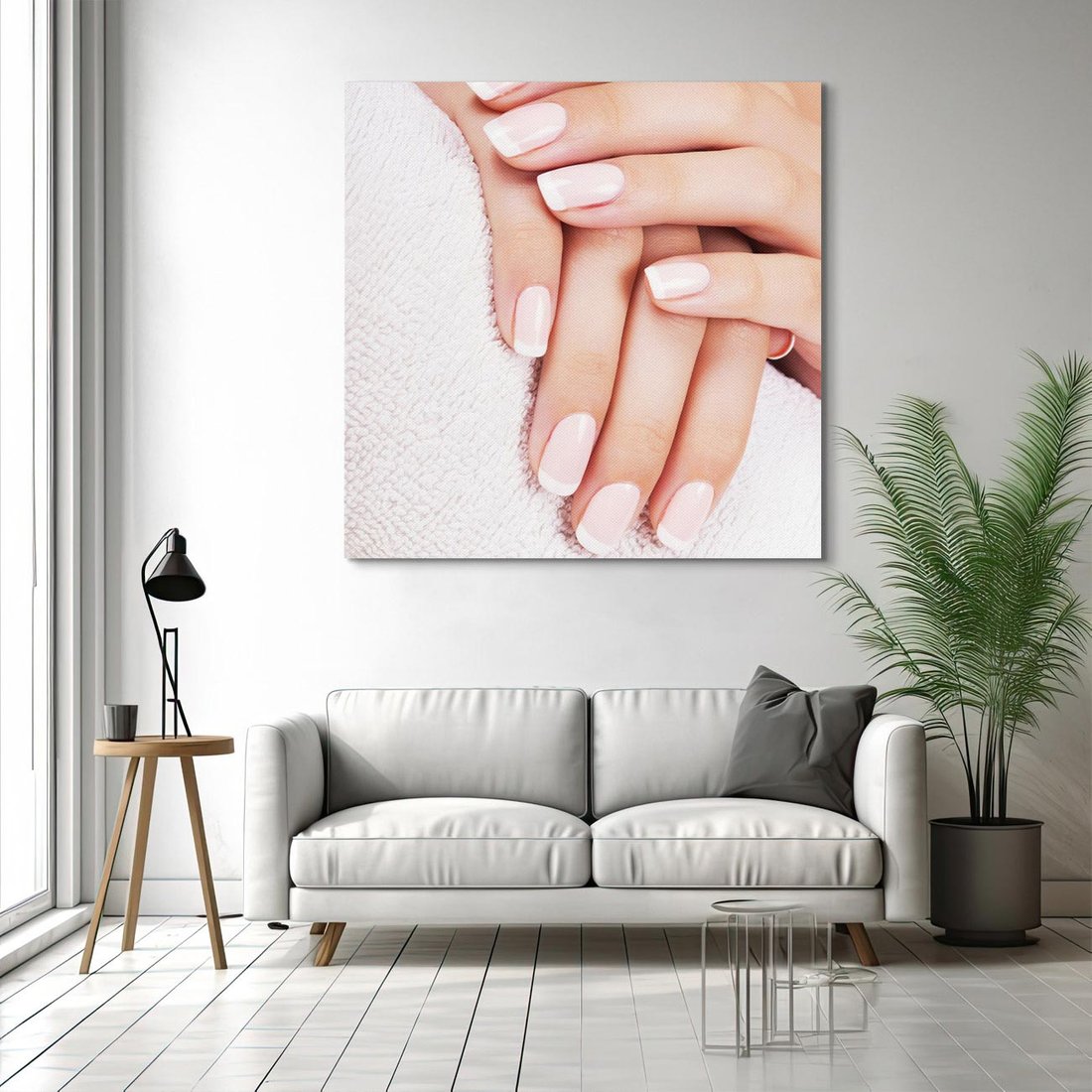 Obraz na płótnie 40x40 - Piękno manicure - manicure, paznokcie