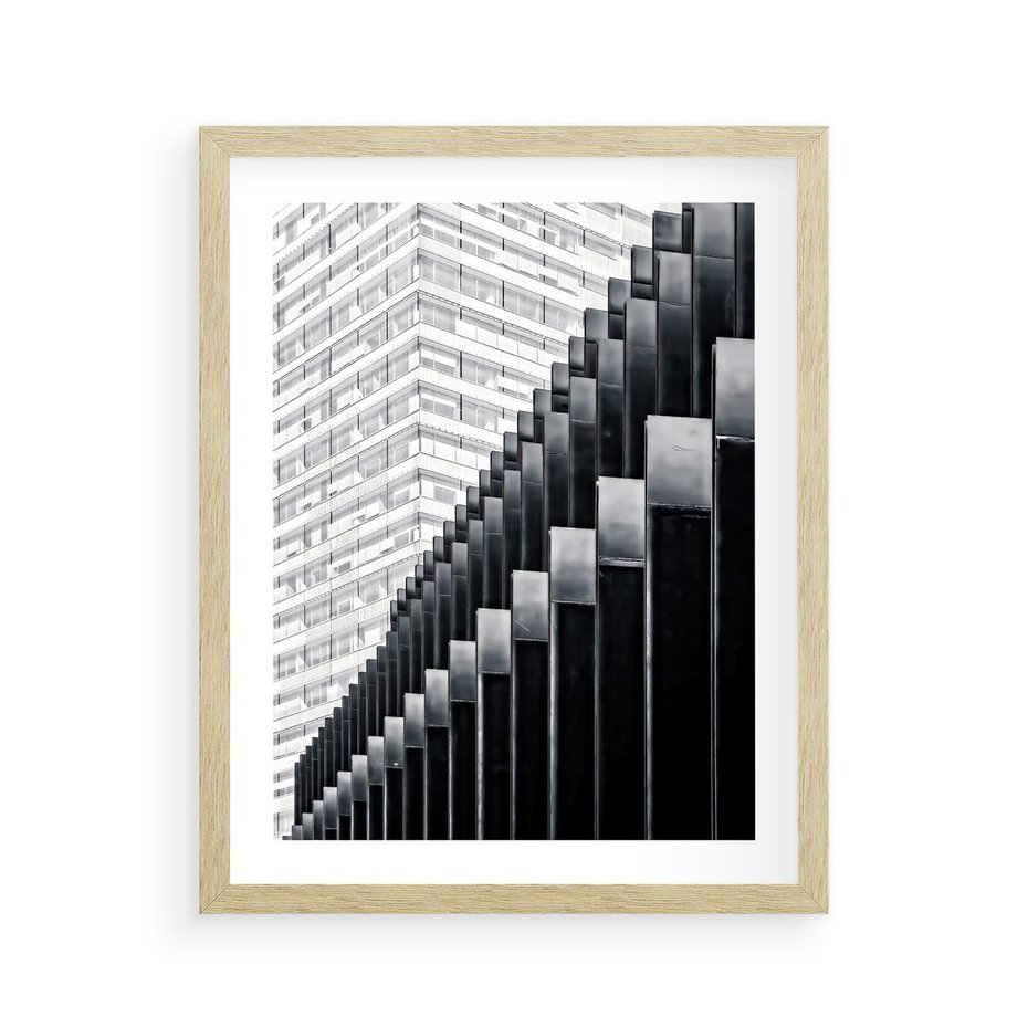 Plakat w ramie 40x50 - Architektura Stopniowa - architektura, budynki - rama drewno