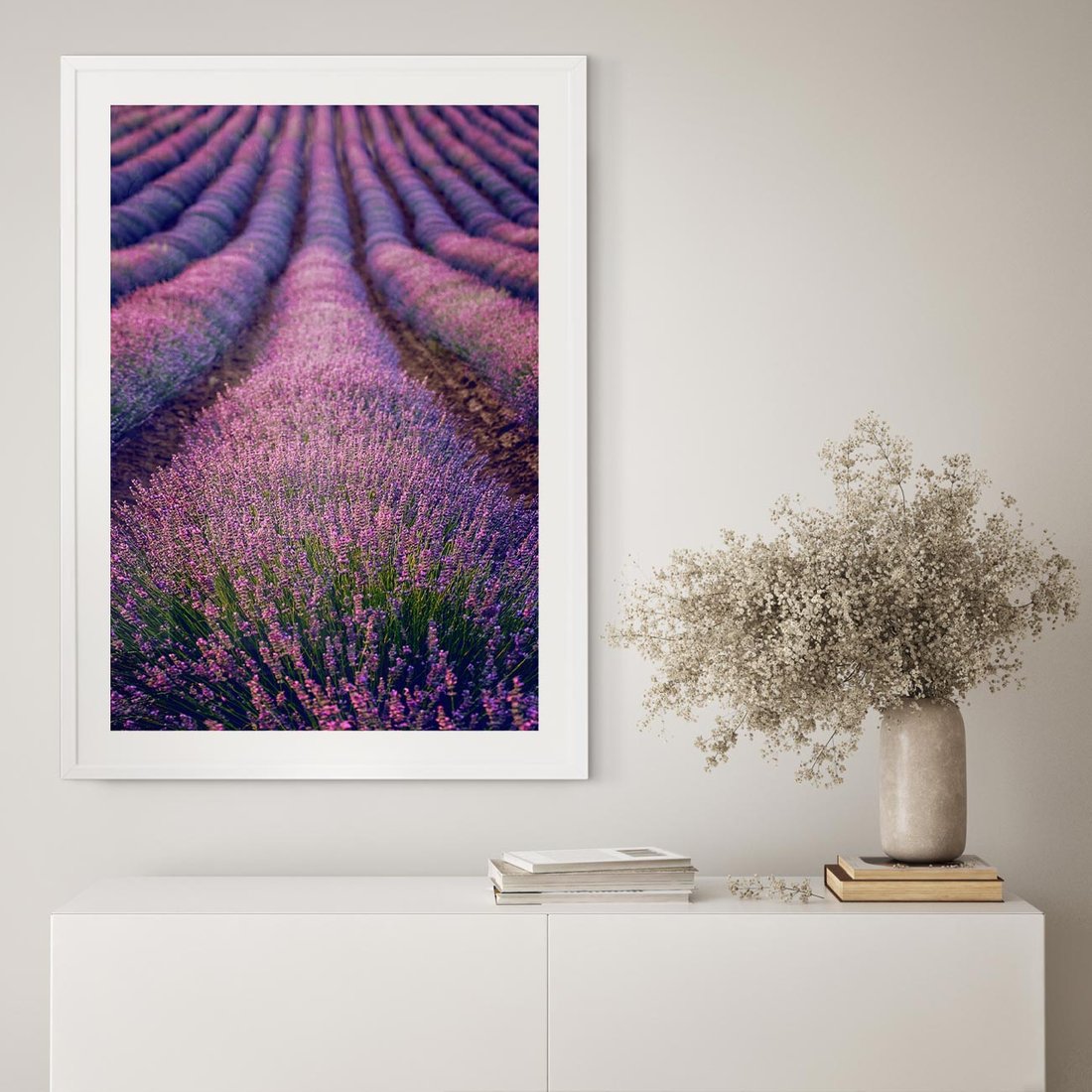 Plakat bez ramy 40x50 - Pole Lawendy w Pełnej Krasie - pole lawendy, kompozycja