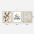 Zestaw obrazy w ramie 50x70 galeria - Prostota, minimalizm, typografia - rama drewno