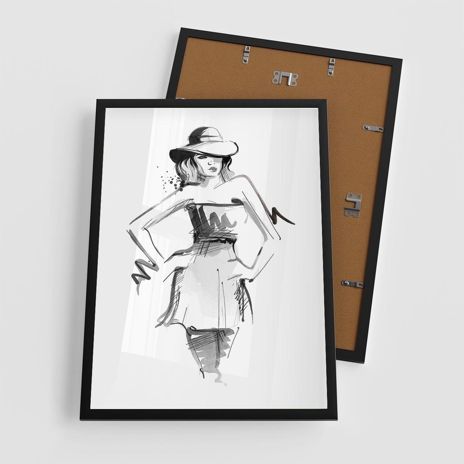 Plakat w ramie 50x70 - Piękno mody i urody - beauty, fashion - rama czarna