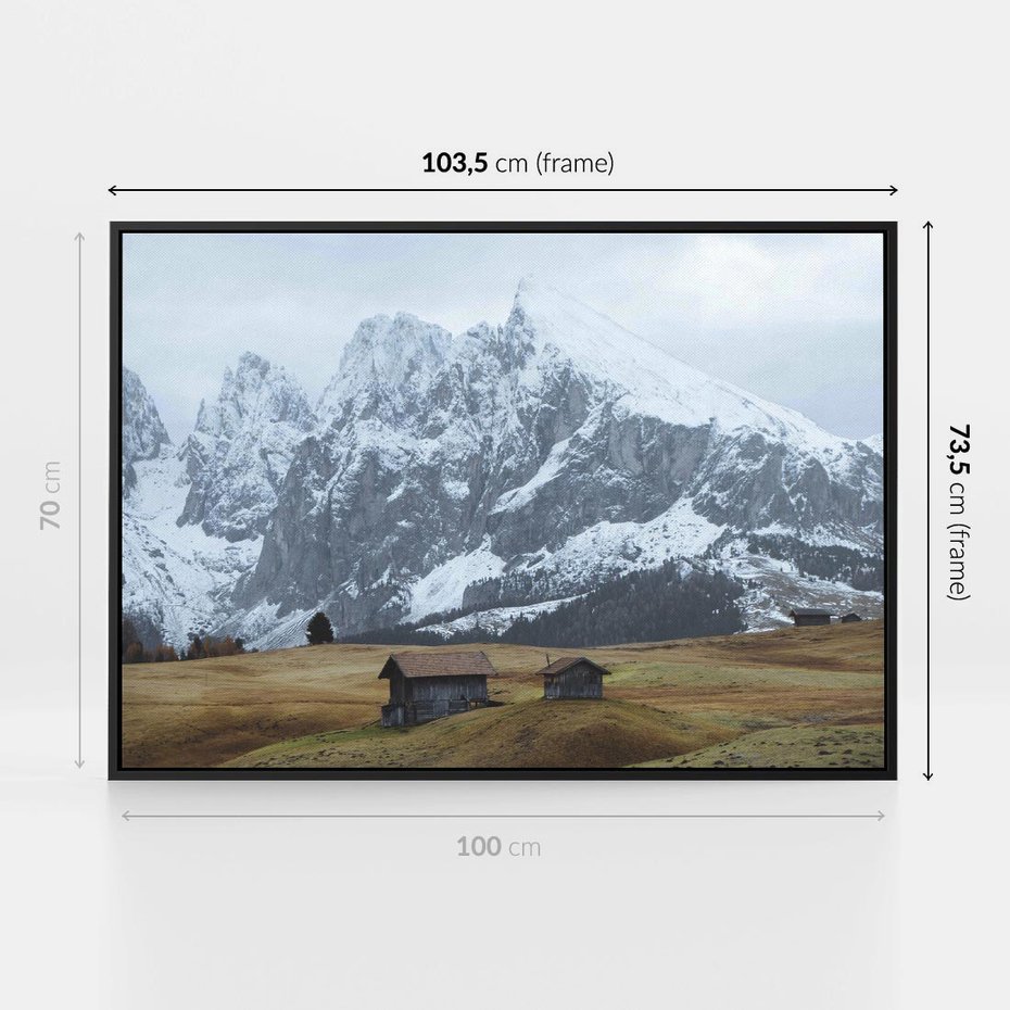 Obraz w ramie 100x70 - Odkryj Ich Urok - góry, skandynawia - rama czarna