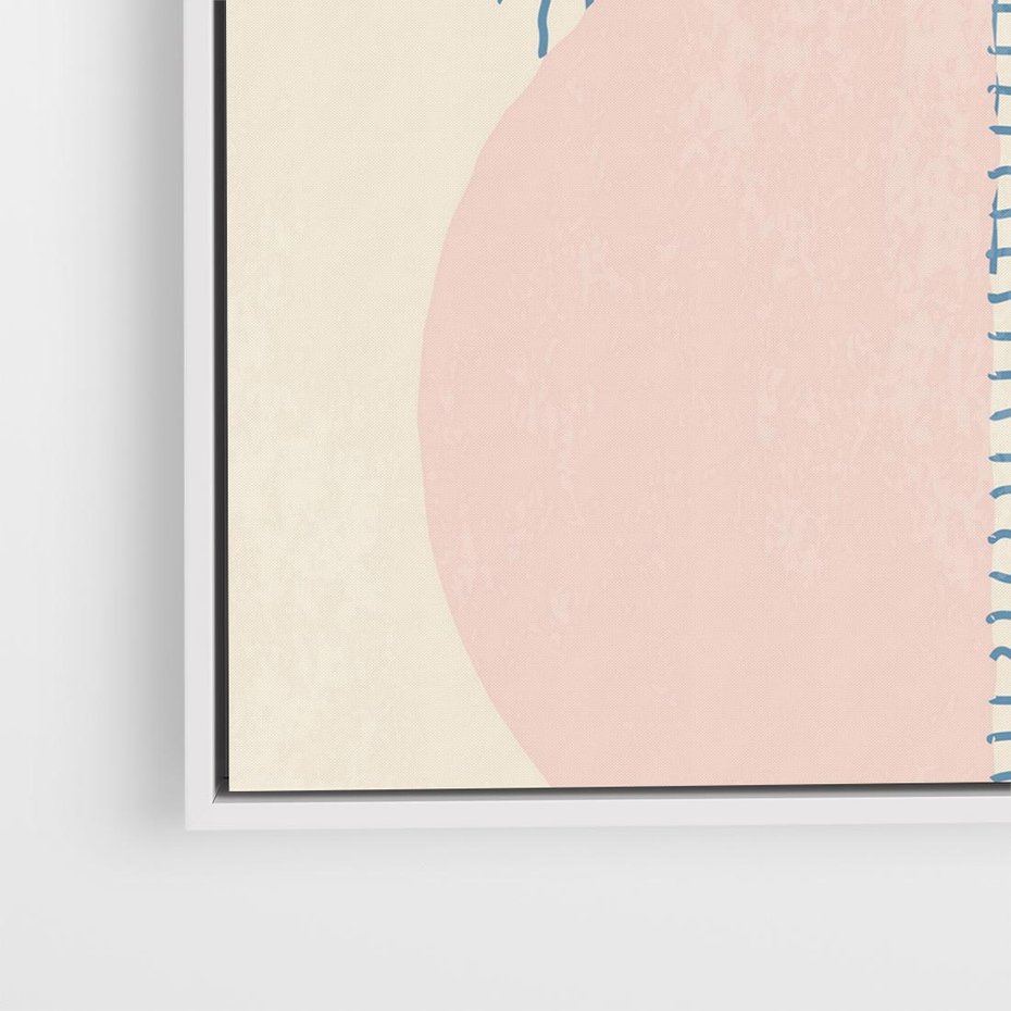 Obraz w ramie 50x50 - Migotliwe Wzory - geometryczne kształty, koła - rama biała