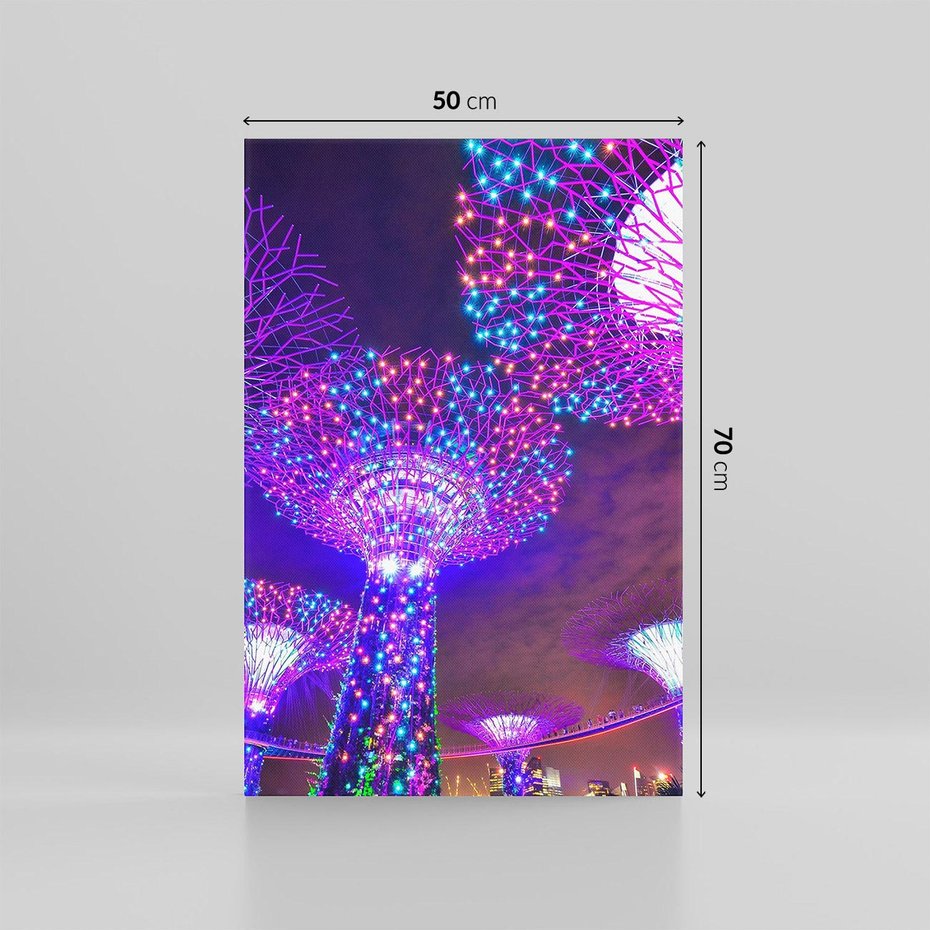 Obraz na płótnie 50x70 - Azja: nocne światła architektury - Azja, noc