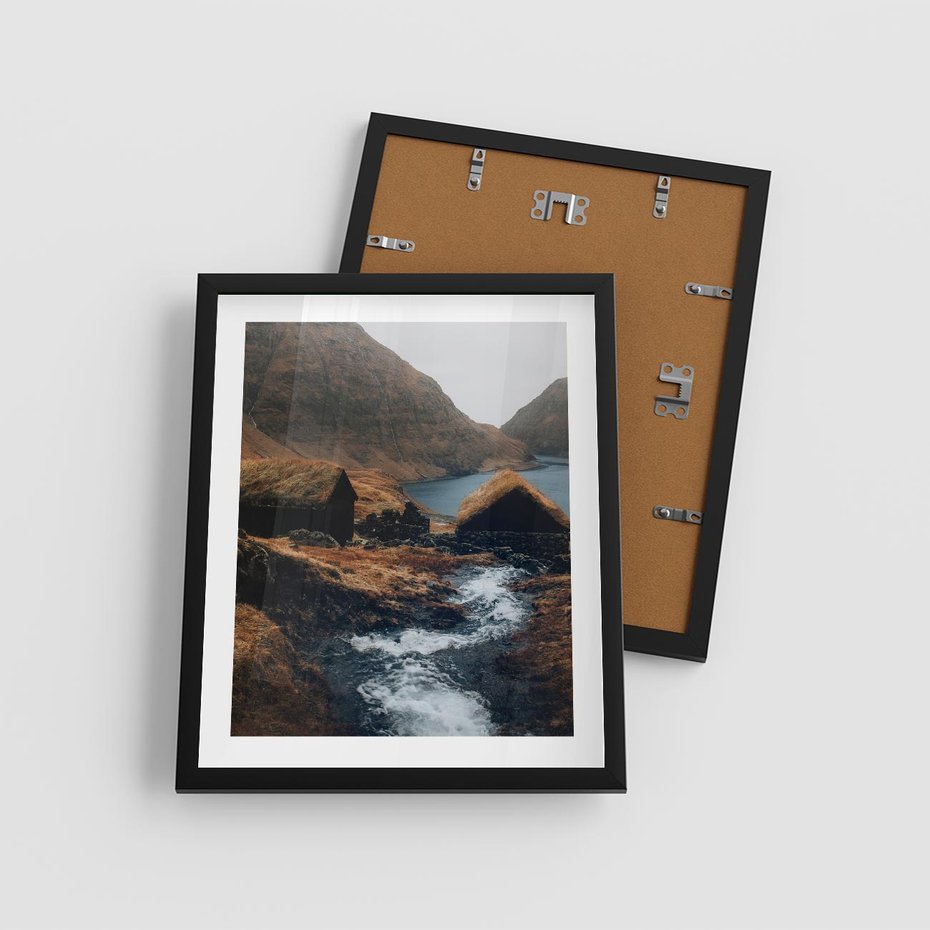 Plakat w ramie 40x50 - Spokój Natury - skandynawski, pejzaż - rama czarna