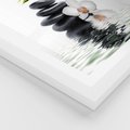 Plakat w ramie 40x50 - Orchidea w Spa - spa, orchidea - rama biała