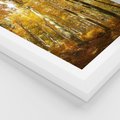 Plakat w ramie 30x40 - Jesienny Las - Kolorowa Paleta Natury - jesień, drzewa - rama biała
