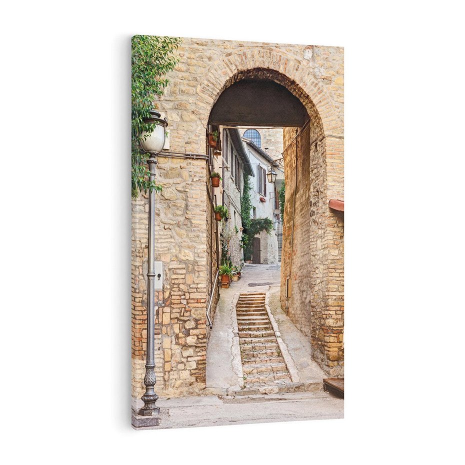Obraz na płótnie 70x100 - Klimatyczna Uliczka w Grecji - uliczka, Grecja