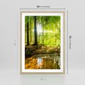 Plakat w ramie 50x70 - Las nad Wodą - las, woda - rama drewno