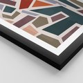 Plakat w ramie 40x50 - Modernistyczna Transcendencja - geometryczne kształty, mozaika - rama czarna