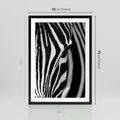 Plakat w ramie 50x70 - Pasy Zebr - zebra, paski - rama czarna