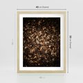 Plakat w ramie 40x50 - Brązowe Liście w Scenerii - suche liście jesień brąz - rama drewno