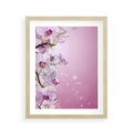Plakat w ramie 40x50 - Relaksujące Piękno - kwiaty, orchidea - rama drewno