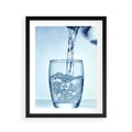 Plakat w ramie 40x50 - Chłodząca szklanka wody - szklanka, wody - rama czarna