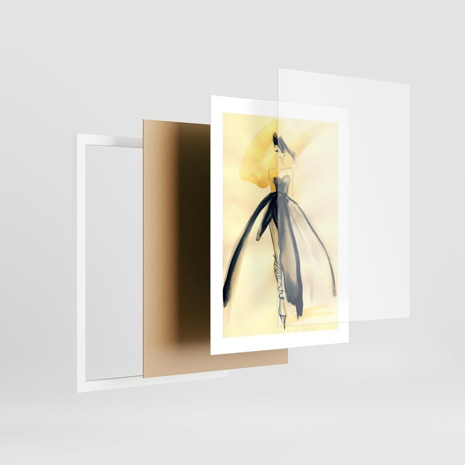 Plakat w ramie 30x40 - Ekspresja Wyrazu - abstrakcja, kobieta - rama biała