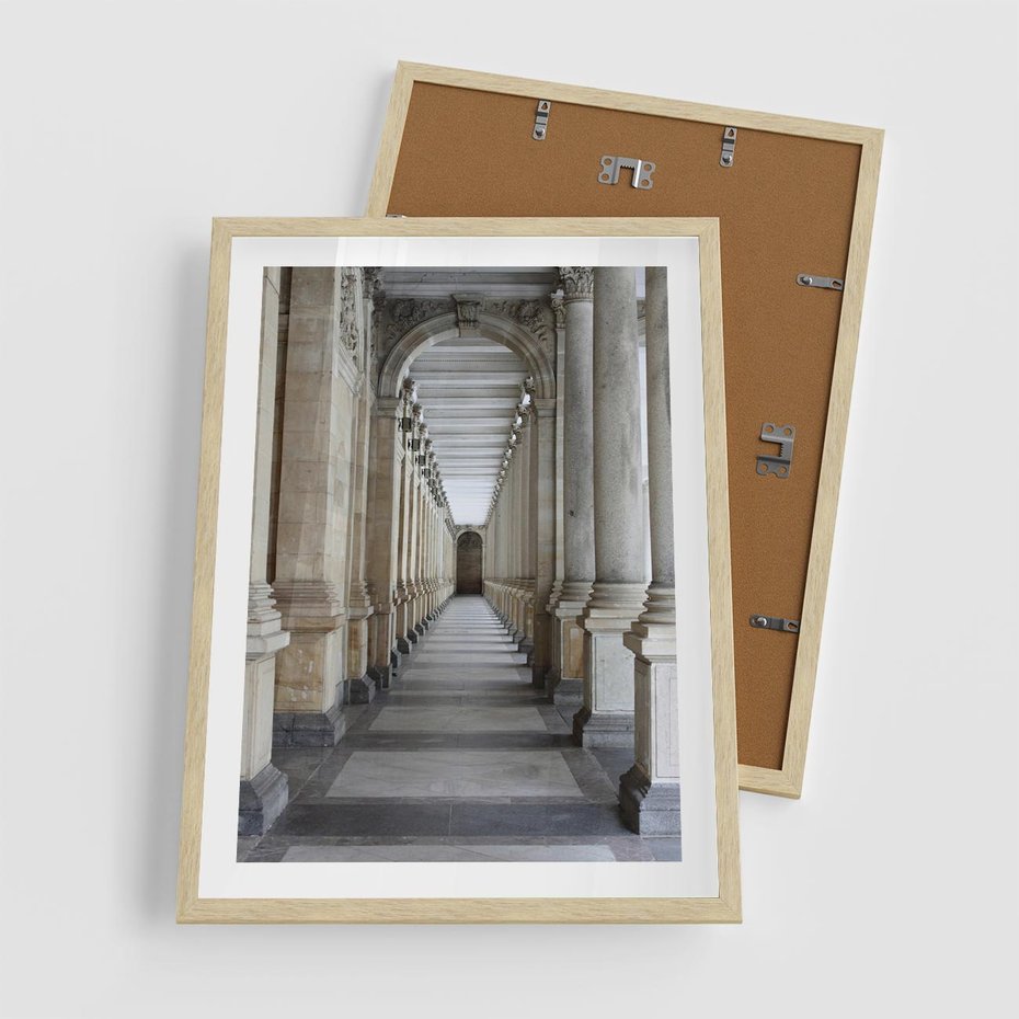 Plakat w ramie 50x70 - Uroki Kolumn - kolumny, architektura - rama drewno
