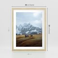 Plakat w ramie 40x50 - Odkryj Ich Urok - góry, skandynawia - rama drewno