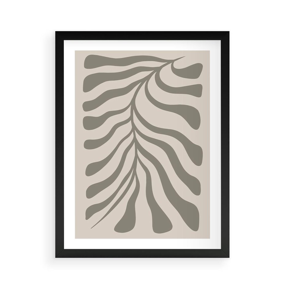 Plakat w ramie 50x70 - Zaklęte Kształty - nowoczesna sztuka, plakat modern - rama czarna