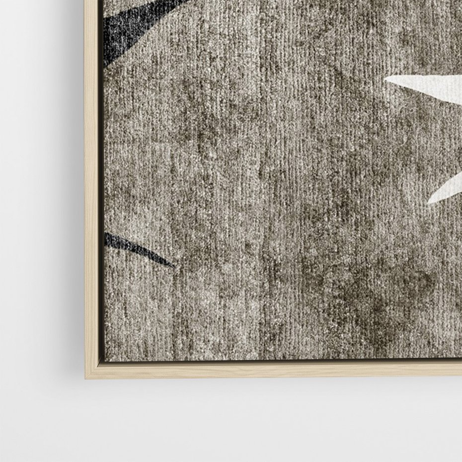 Obraz w ramie 70x100 - Oddechy ciszy i ruchu - rzut liści palmy, monstery - rama drewno