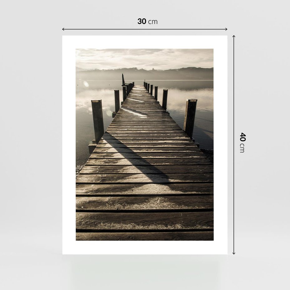Plakat bez ramy 30x40 - Pomost nad jeziorem - pomost, jezioro