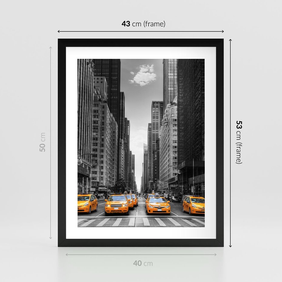 Plakat w ramie 40x50 - Wibracje Nowego Jorku - miasto, Nowy Jork - rama czarna