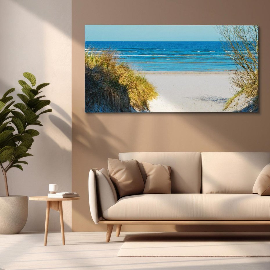 Obraz na płótnie 140x70 - Spokój nad brzegiem morza - plaża, morze