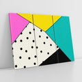 Obraz na płótnie 120x80 - Wesołe Geometryczne Kształty - geometryczne kształty, abstrakcja