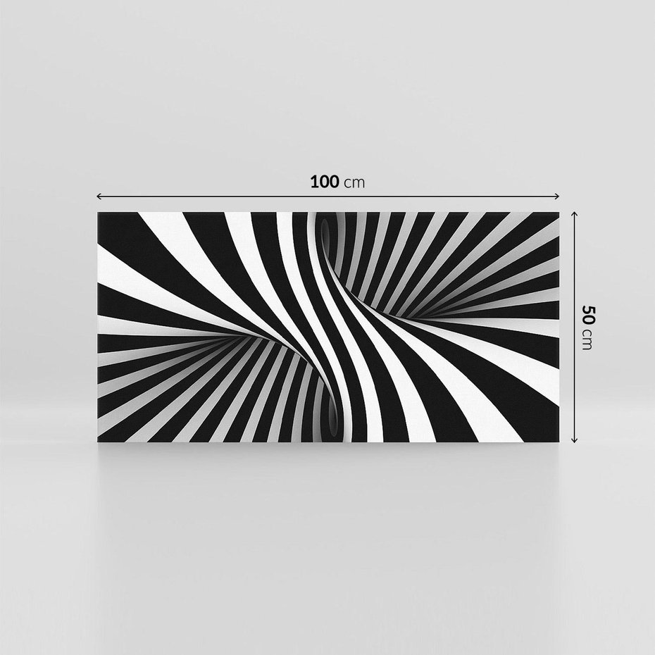 Obraz na płótnie 100x50 - Kolorowa Abstrakcja: Inspiracje Zebry - abstrakcja, 3d