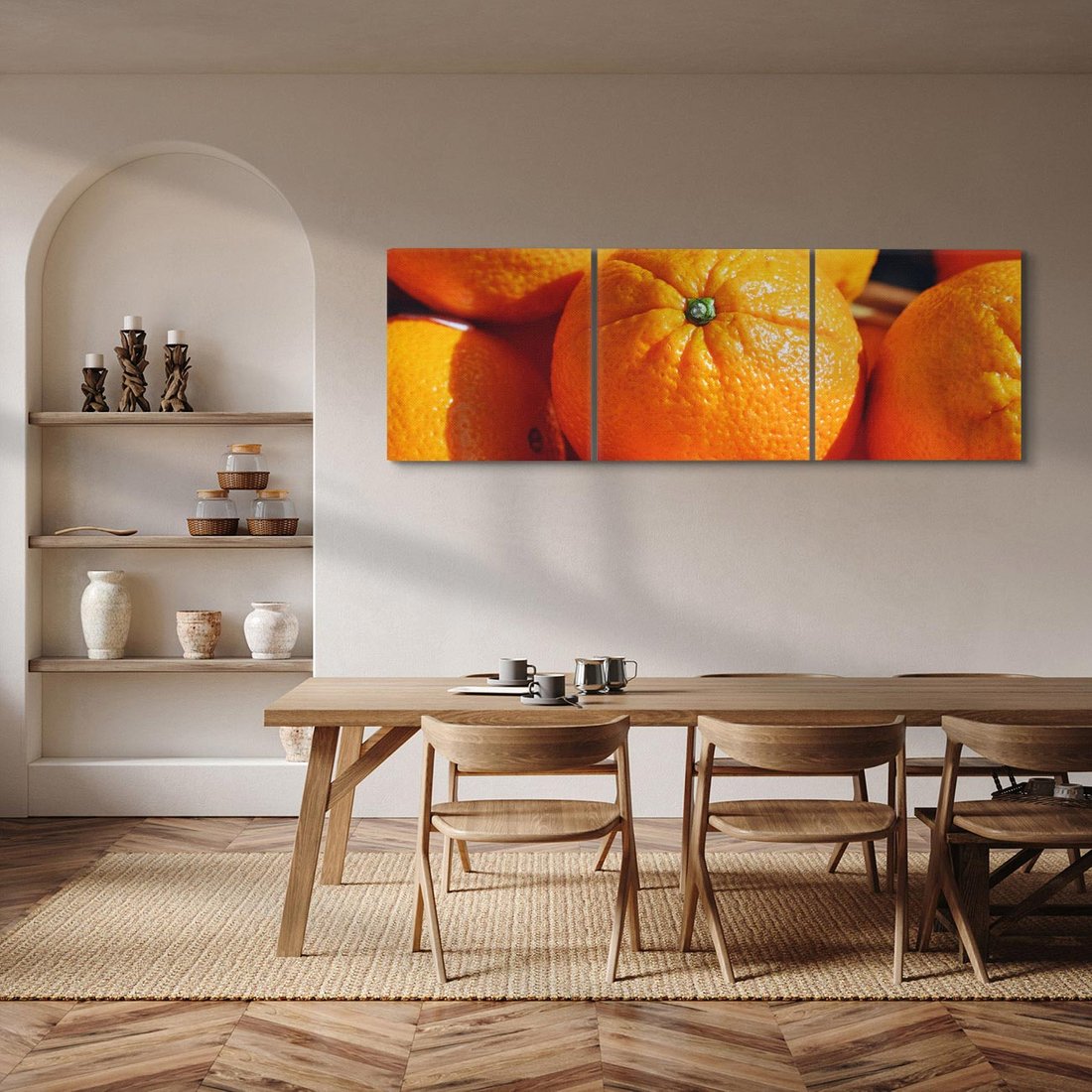 Obraz na płótnie 120x40 - Pomarańcze Owoce - pomarańcze, owoce