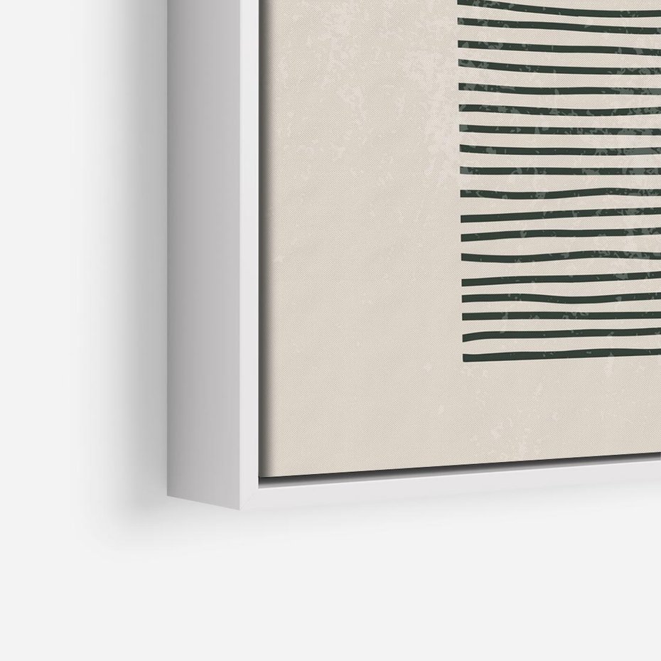 Obraz w ramie 80x80 - Przenikająca Kreatywność - nowoczesna sztuka, minimalizm - rama biała