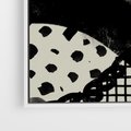 Obraz w ramie 50x50 - Nieznanie Zaskoczenia - bstrakcyjna mroczna kompozycja, nieregularne - rama biała