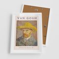 Plakat w ramie 50x70 - Autoportret van Gogha - van gogh, autoportret - rama biała