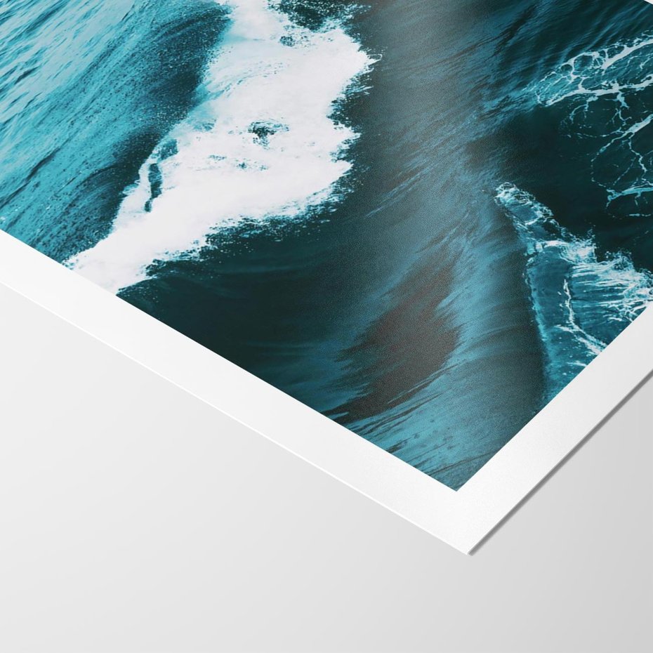Plakat bez ramy 21x30 - Wibracje Oceanu - turkusowy ocean, fale