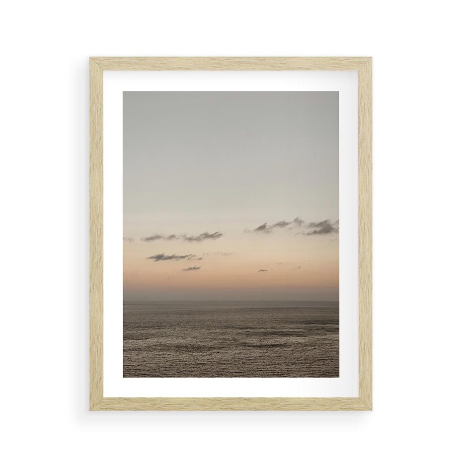 Plakat w ramie 40x50 - Chwila Romantyzmu - morze, niebo - rama drewno