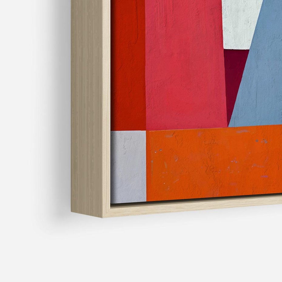 Obraz w ramie 80x80 - Migotliwe Nastroje Kształtów - różne geometryczne formy, olejny obraz - rama drewno