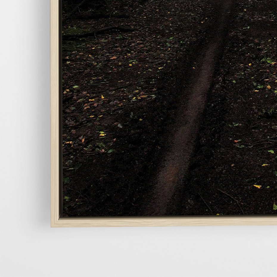 Obraz w ramie 80x120 - Urok Drogi - las, droga - rama drewno