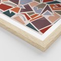 Plakat w ramie 30x40 - Intrygujące Rozbicie - gemoetryczne kształty, mozaika - rama drewno