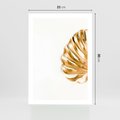 Plakat bez ramy 21x30 - Przyjemność dla Oczu - złote, liście