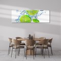Obraz na płótnie 150x50 - Świeżość limonek w wodzie - limonki, woda