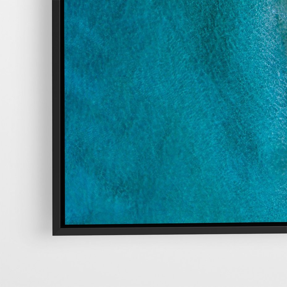 Obraz w ramie 50x70 - Spokój nad morzem - morze, plaża - rama czarna