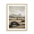 Plakat w ramie 50x70 - Klasyczny Urok Górskich Domków - domki, w górach - rama drewno