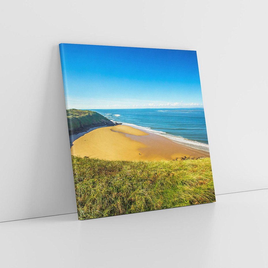 Obraz na płótnie 50x50 - Morze na Plaży - Błękitne Rajskie Zakątki - morze, plaża