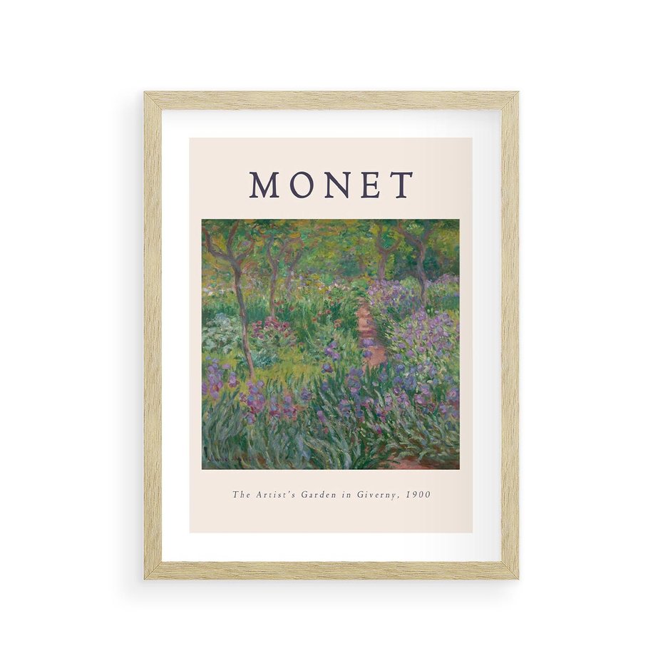 Plakat w ramie 30x40 - Reprodukcja Moneta - Monet, reprodukcja - rama drewno