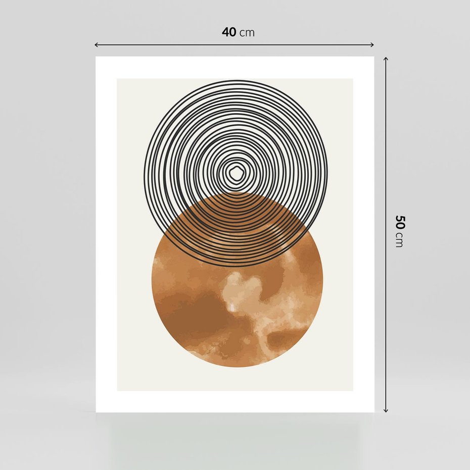 Plakat bez ramy 40x50 - Taniec Okręgów - boho obraz, geometria