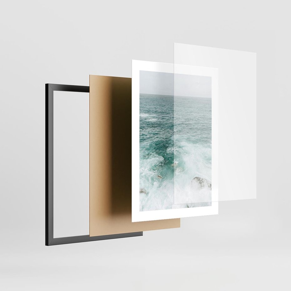 Plakat w ramie 30x40 - Wzburzony Żywioł - morze, ocean - rama czarna