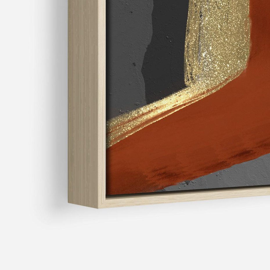 Obraz w ramie 70x50 - Abstrakcyjna impresja - abstrakcja, nowoczesny - rama drewno