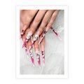 Plakat bez ramy 40x50 - Paznokcie jak dzieło sztuki - paznokcie, manicure