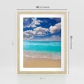 Plakat w ramie 40x50 - Idylliczna plaża nad morzem - plaża, morze - rama drewno