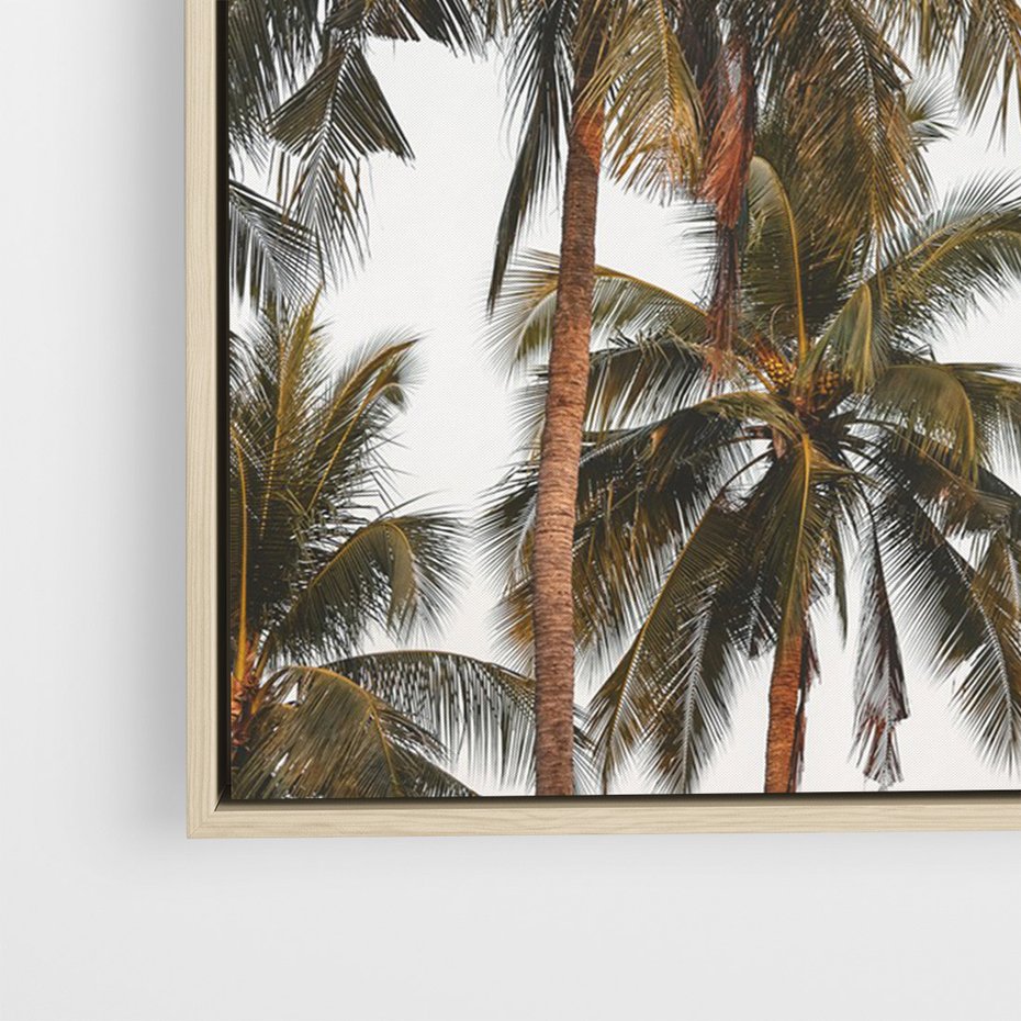 Obraz w ramie 50x70 - Palmy - tęsknota za Hawajami - palmy, Hawaje - rama drewno